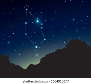 Constellation Auriga in deep space