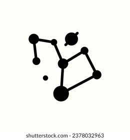 constellation black icon, isolated icon in light background, perfect for website, blog, logo, graphic design, social media, UI, mobile app