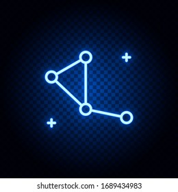 Constellation blue neon icon - Vector. Spage concept vector illustration.