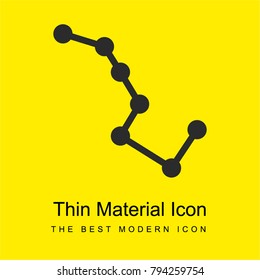 Constellation bright yellow material minimal icon or logo design