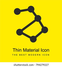 Constellation bright yellow material minimal icon or logo design