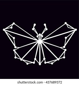 constellation butterfly. trigonal graphics butterfly