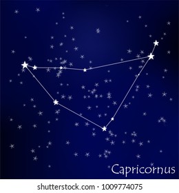 Constellation Capricornus Starry Sky Stock Vector (Royalty Free ...