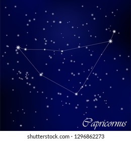 constellation Capricornus in the starry sky