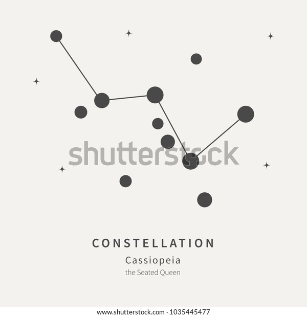 Constellation Cassiopeia Seated Queen Linear Icon Stock Vector Royalty Free 1035445477 7720