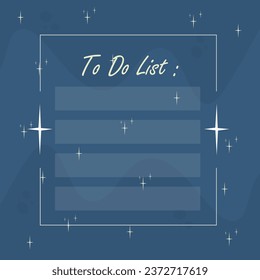 Constellation Celestial To Do List Wavy Trendy Blue Astrology Cosmos Background Vector