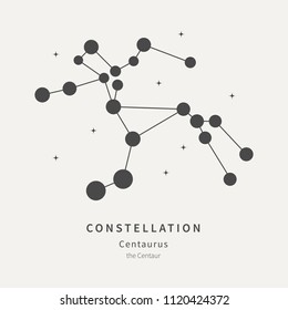 The Constellation Of Centaurus. The Centaur - linear icon. Vector illustration of the concept of astronomy