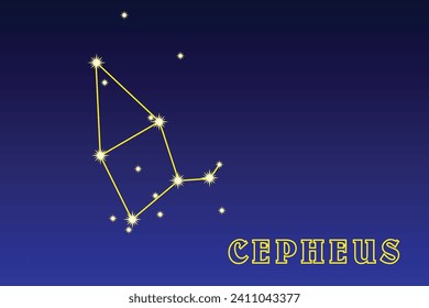 Constellation Cepheus. Constellation Cepheus. The constellation of the Northern Hemisphere of the sky, having the shape of an irregular pentagon