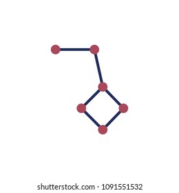 constellation colored icon. Element of web icon for mobile concept and web apps. Colored isolated constellation icon can be used for web and mobile. Premium icon on white background