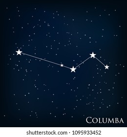 constellation Columba in the starry sky