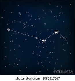constellation Columba in the starry sky