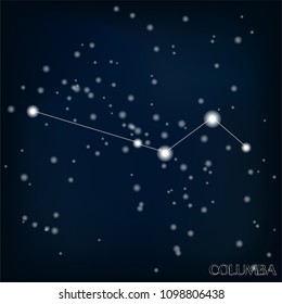 constellation Columba in the starry sky