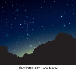 Constellation Crux In Deep Space