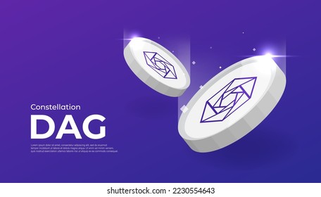 Constellation (DAG) coin cryptocurrency concept banner.