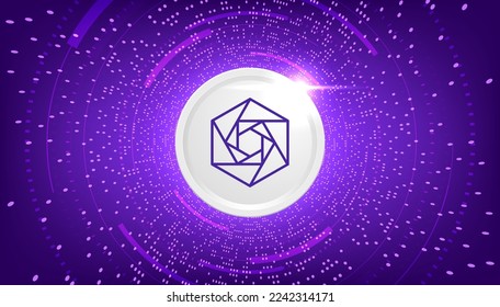 Constellation (DAG) coin cryptocurrency concept banner background.