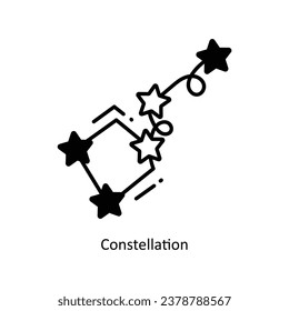 Constellation doodle Icon Design illustration. Space Symbol on White background EPS 10 File