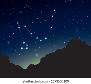 Constellation Draco in deep space