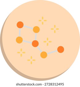 Ícone de Estilo de Círculo Plano da Constelação
