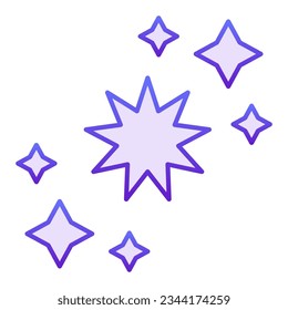 Icono plano de constelación. Iconos violeta de estrellas a la moda de estilo plano. Diseño de estilo gradiente de astrología, diseñado para web y app. Eps 10