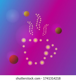 constellation in the form of a coffee cup and steam against the background of free space and planets the concept of the popular hot drink