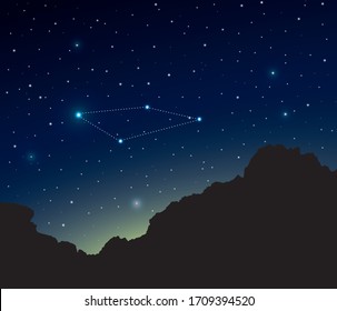 Constellation Fornax in deep space
