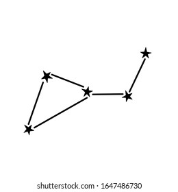 Southern Cross Constellation Southern Hemisphere Sky Stock Vector ...