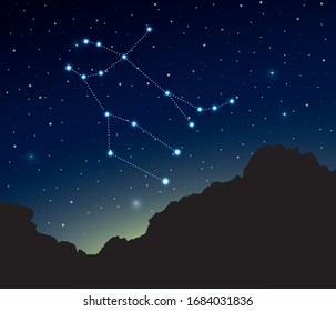 Constellation Gemini in deep space