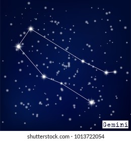 constellation Gemini in the starry sky