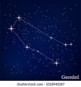 constellation Gemini in the starry sky