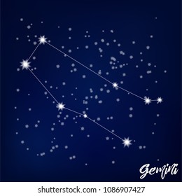 constellation Gemini in the starry sky