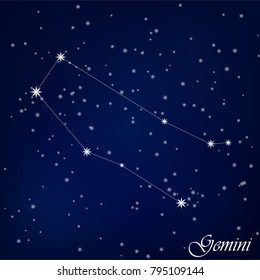 constellation Gemini in the starry sky
