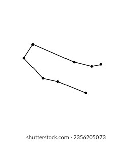 Constellation Gemini from the stars. Zodiac for astrological horoscopes and esoteric posters