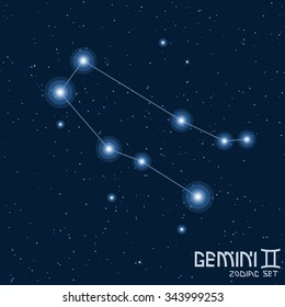 Constellation "Gemini" from Zodiac set