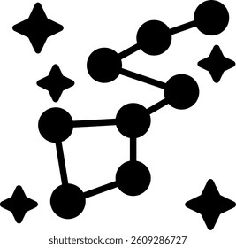 Constellation Glyph Icon Vector Design