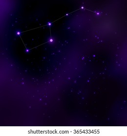 constellation great Bear against the starry sky