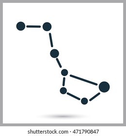 The constellation of Great Bear icon on the background