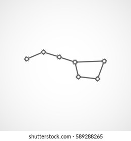 Constellation Great Bear Line Icon On White Background