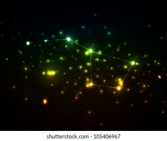 Constellation the Great Bear  Vector background