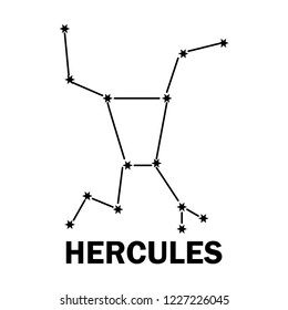 Constellation Hercules icon vector logo template