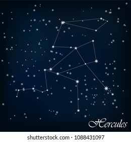 constellation Hercules in the starry sky