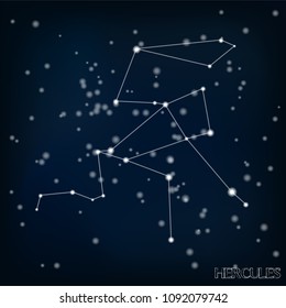 constellation Hercules in the starry sky