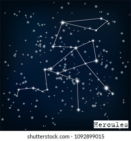 constellation Hercules in the starry sky