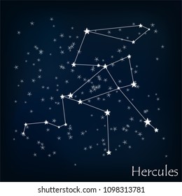 constellation Hercules in the starry sky