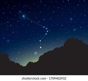 Constellation Horologium in deep space
