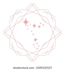 Sternbildhoroskop. Fische astronomische Sternenkonstellation. Konstellation minimalistisch Vektorgrafik