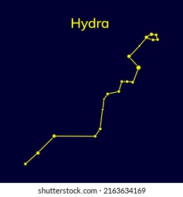 constellation Hydra on a blue background