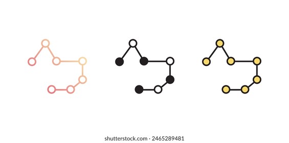 Constellation icon design with white background stock illustration