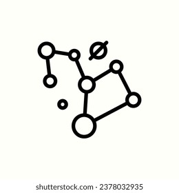 constellation icon, isolated icon in light background, perfect for website, blog, logo, graphic design, social media, UI, mobile app
