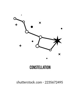 constellation icon. isolated on white background. Great constellation. cosmos illustration, sky design element.
