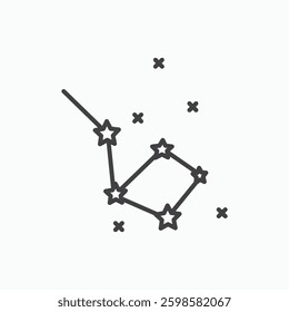Constellation icon isolated on white background
